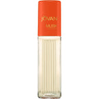 Jovan Musk for Women Eau de Cologne Spray front view showing the signature orange cap bottle layout.