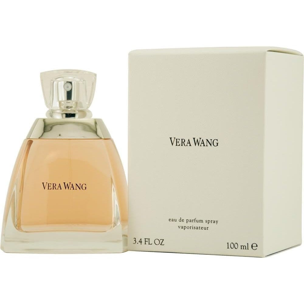 Vera Wang The Fragrance Eau De Parfum Spray three point four ounce front view of authentic bridal designer luxury women perfume bottle