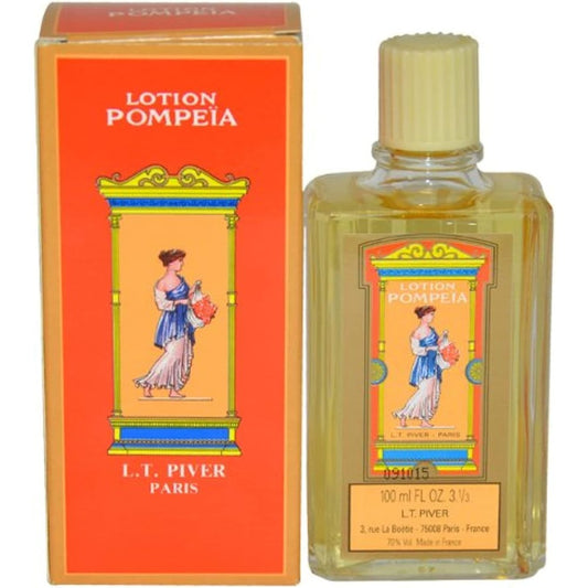 L.T. Piver Paris Pompeia Lotion Eau De Cologne 3.3 Ounce front view bottle and packaging