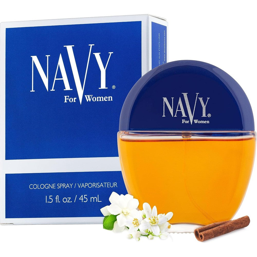 Dana Navy Cologne Spray for Women 1.5 Ounce authentic packaging front view