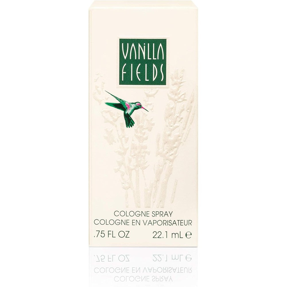 Coty Vanilla Fields Cologne Spray front view showing the clear bottle with gold cap and classic branding
