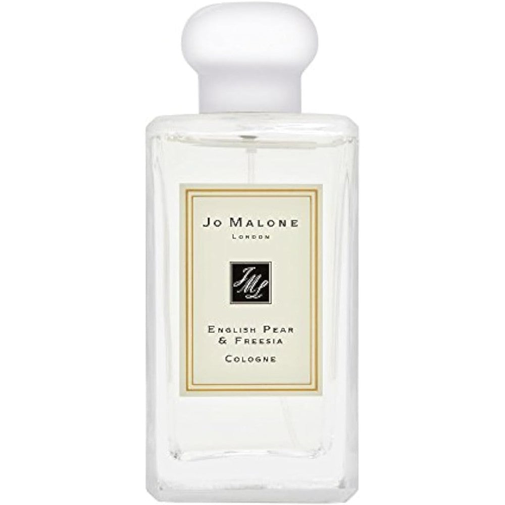 Jo Malone London English Pear and Freesia Cologne Spray 3.4 Ounce bottle front view showing clean glass silhouette