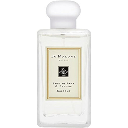 Jo Malone London English Pear and Freesia Cologne Spray 3.4 Ounce bottle front view showing clean glass silhouette