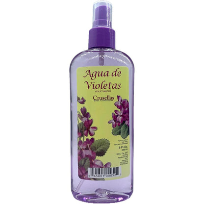 Crusellas Agua de Violetas Violet Water pump spray eight fluid ounces front view