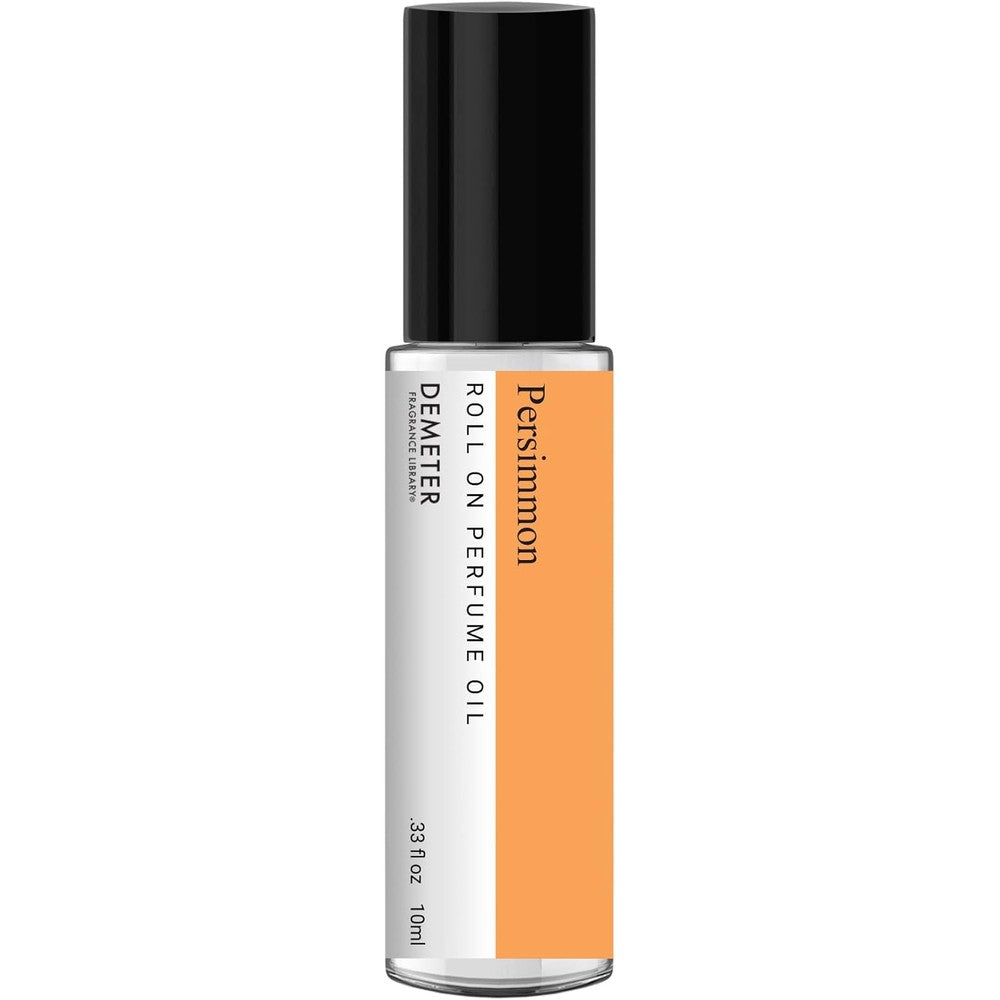 Demeter Persimmon Roll On Perfume Oil 0.33 Ounce front view showing authentic USA import packaging.