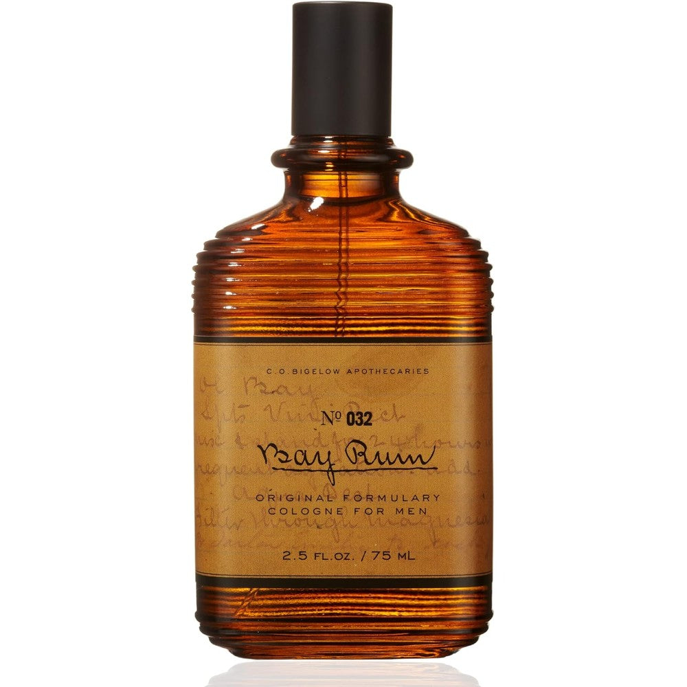 C.O. Bigelow Bay Rum Cologne for men front view bottle on authentic imported grooming store