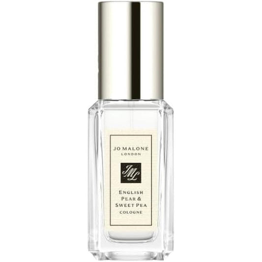 Jo Malone London English Pear and Sweet Pea Cologne 9 Milliliter transparent glass bottle front view