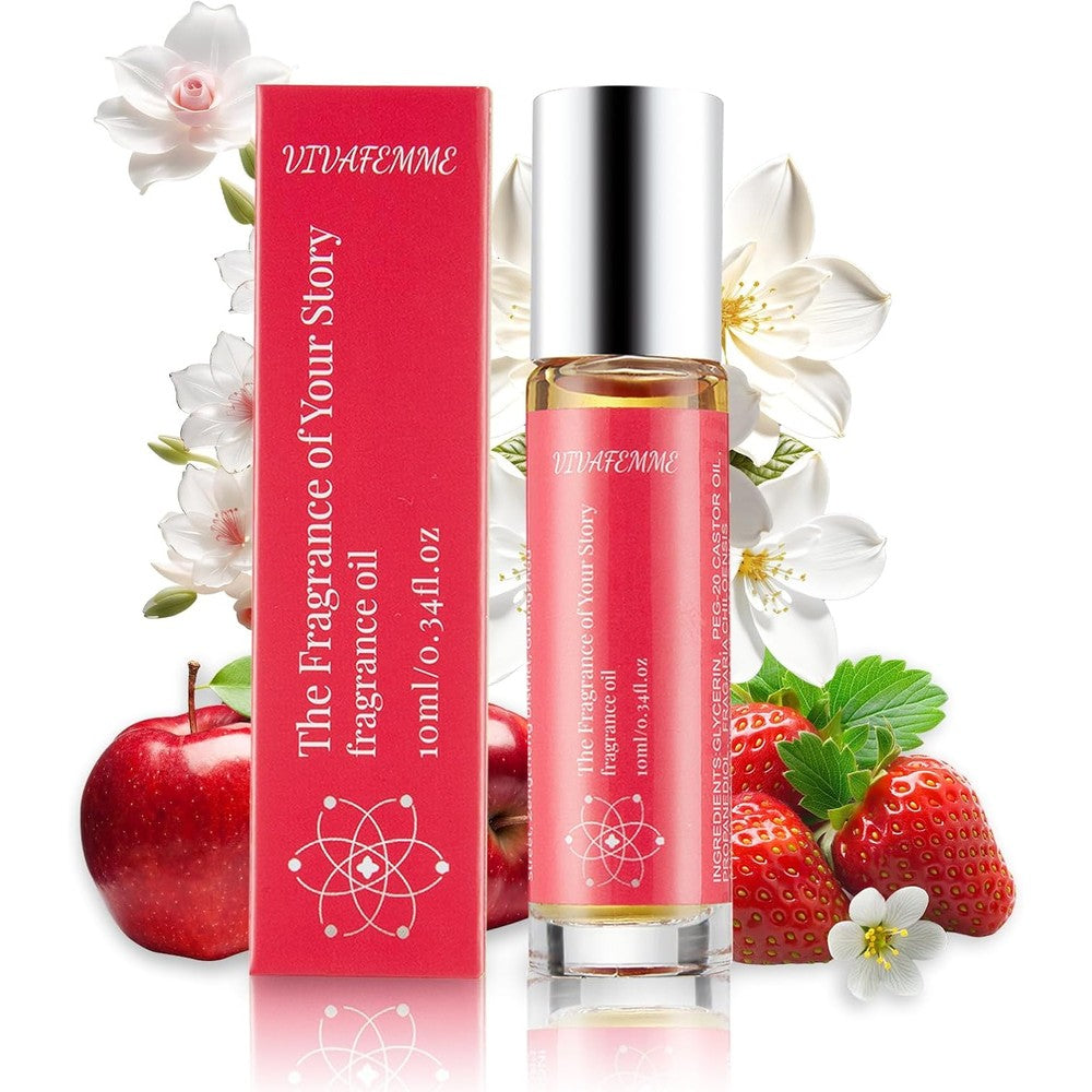 VivaFemme pheromones perfume oil for women front view showing 10ml travel size bottle