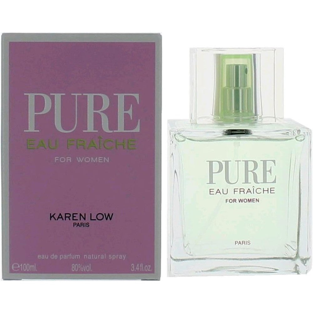 Karen Low Pure Eau Fraiche Eau De Parfum 3.4 Ounce front view bottle