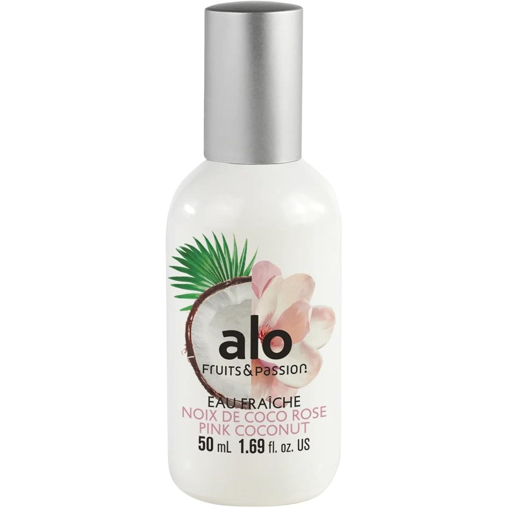 Cucina Fruits and Passion Alo Pink Coconut Eau Fraiche 50 ml front view bottle spray perfume