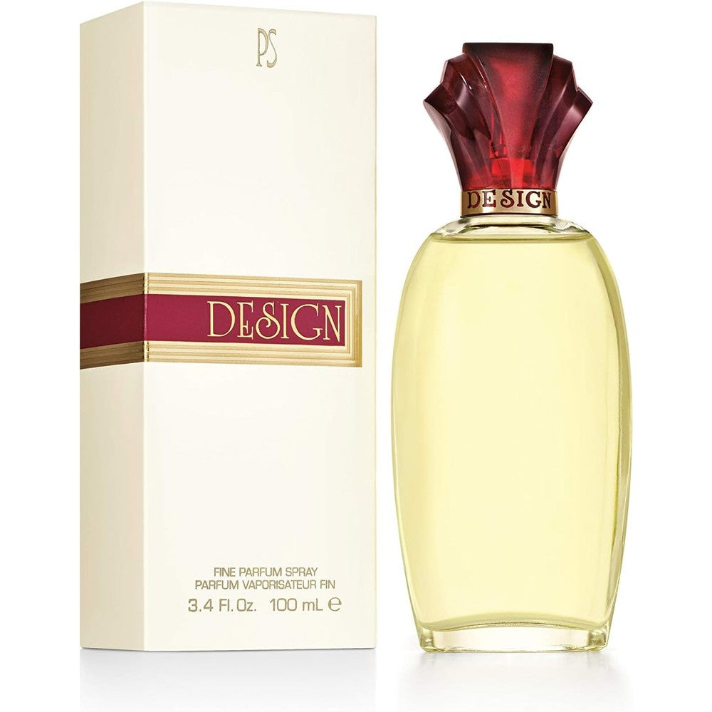 Paul Sebastian Design Fine Parfum Spray for women front view bottle with iconic red cap