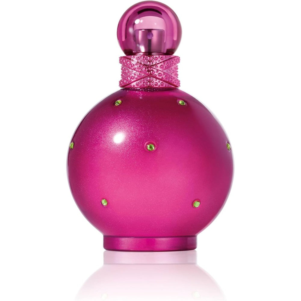Britney Spears Fantasy Eau de Parfum front view of pink crystal sphere bottle