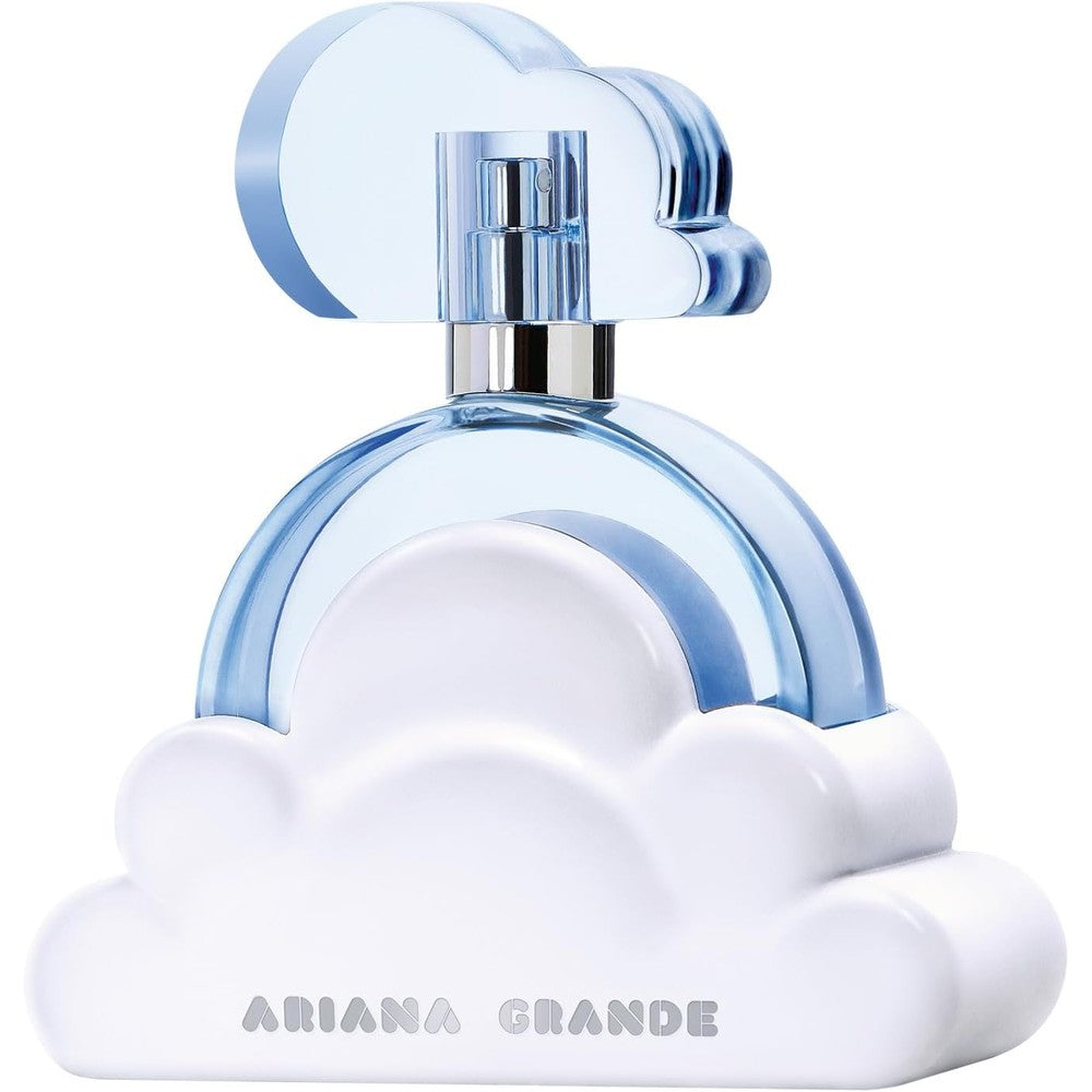 Ariana Grande Cloud Eau de Parfum front view bottle on a white cloud shaped base