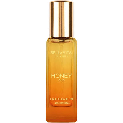 Bella Vita Luxury Honey Oud Eau De Parfum 20ml pocket size bottle front view