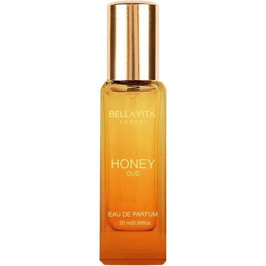 Bella Vita Luxury Honey Oud Eau De Parfum 20ml pocket size bottle front view