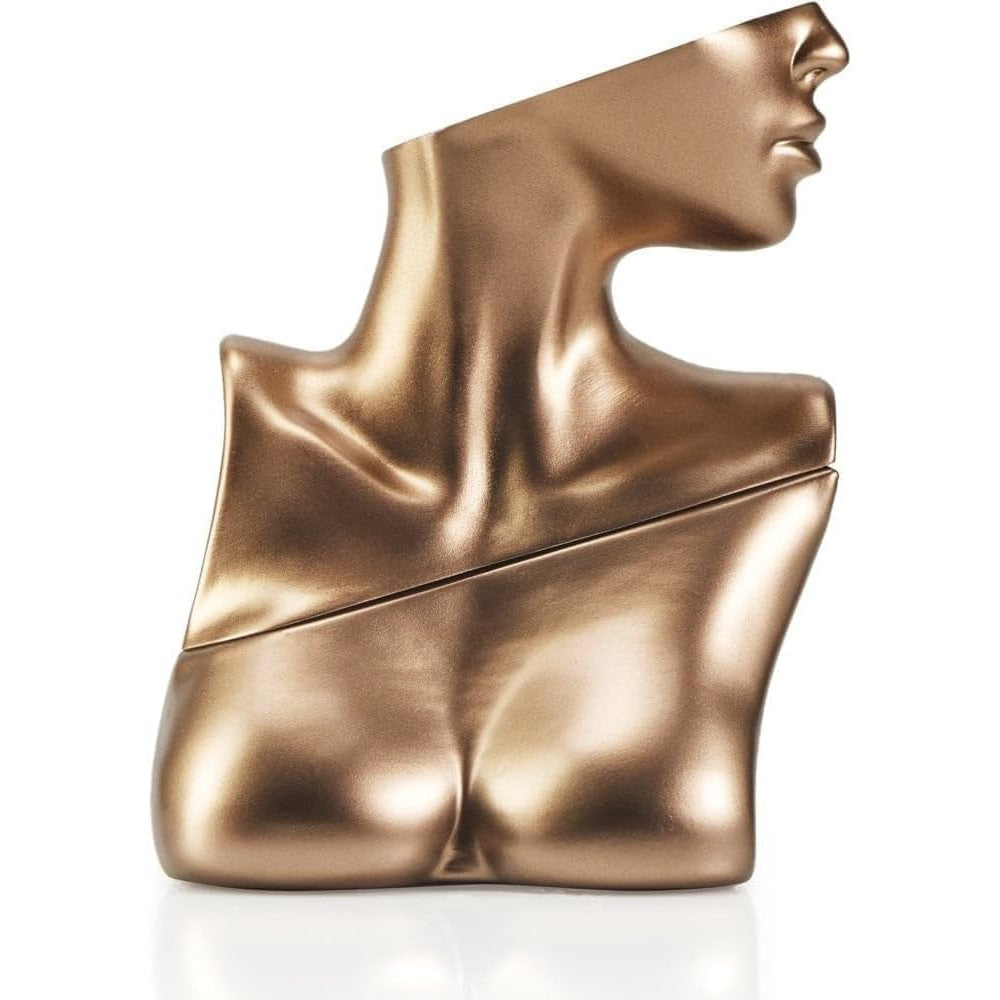 Billie Eilish Eilish Eau de Parfum front view showing the gold bust bottle design