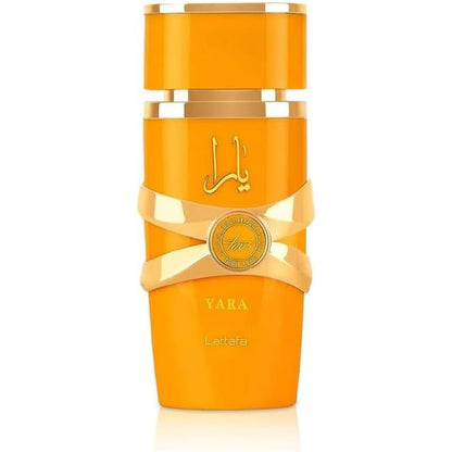 Lattafa Yara Tous Eau De Parfum front view yellow bottle luxury women perfume