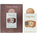 Lattafa Pride Vintage Radio Unisex Eau De Parfum front view showing the unique rustic radio shaped bottle