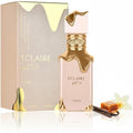 Lattafa Eclaire Eau De Parfum 100ml front view showing signature gold caramel drip bottle design
