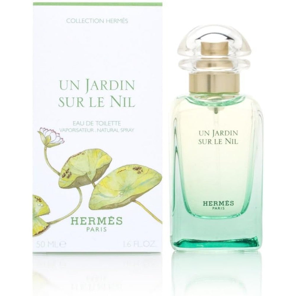 Hermes Un Jardin Sur Le Nil Eau De Toilette 1.6 Fluid Ounces front view of the glass bottle
