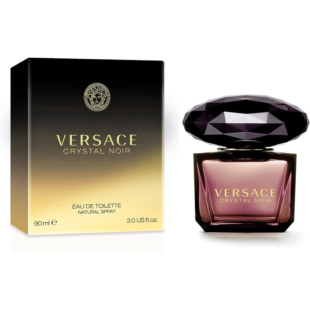Versace Crystal Noir Eau De Toilette 3 Fluid Ounce spray bottle front view