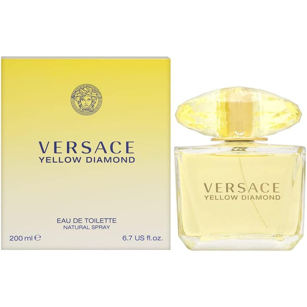 Versace Yellow Diamond Eau De Toilette 200ml front view bottle