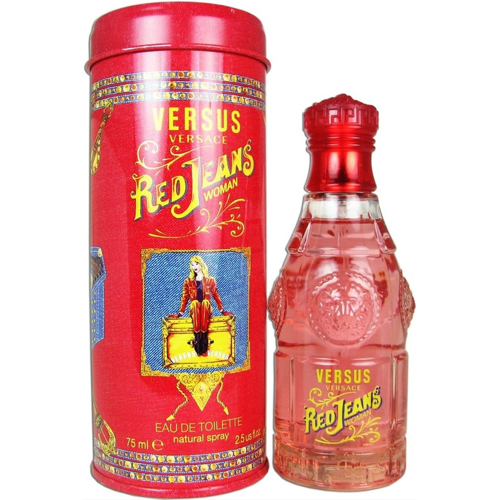 Versace Red Jeans For Women Eau De Toilette front view bottle