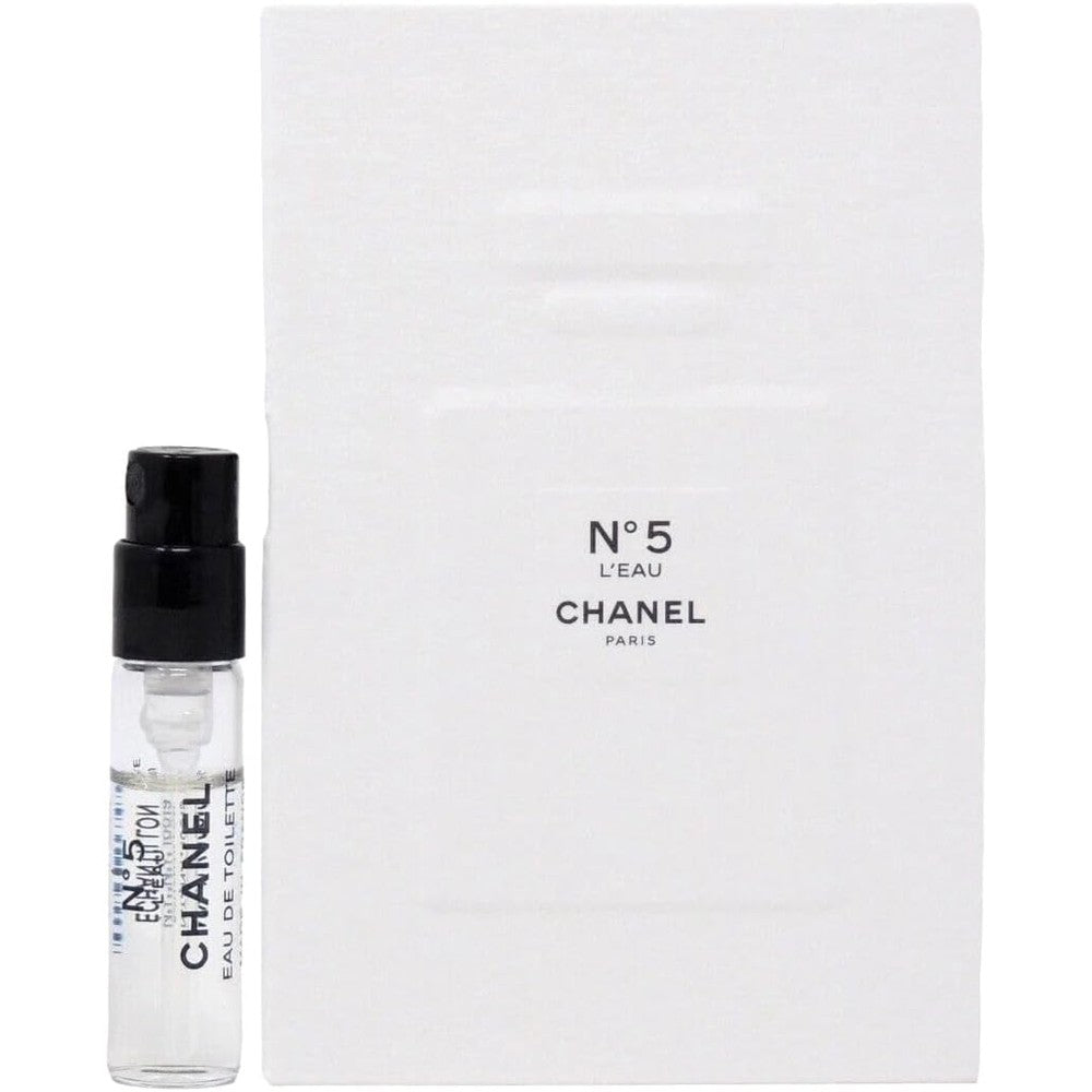 Chanel Number 5 L'Eau EDT spray perfume sample vial front view