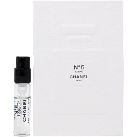 Chanel Number 5 L'Eau EDT spray perfume sample vial front view