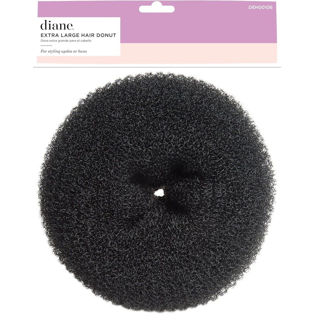 Diane Jumbo Hair Donut front view showing black mesh texture