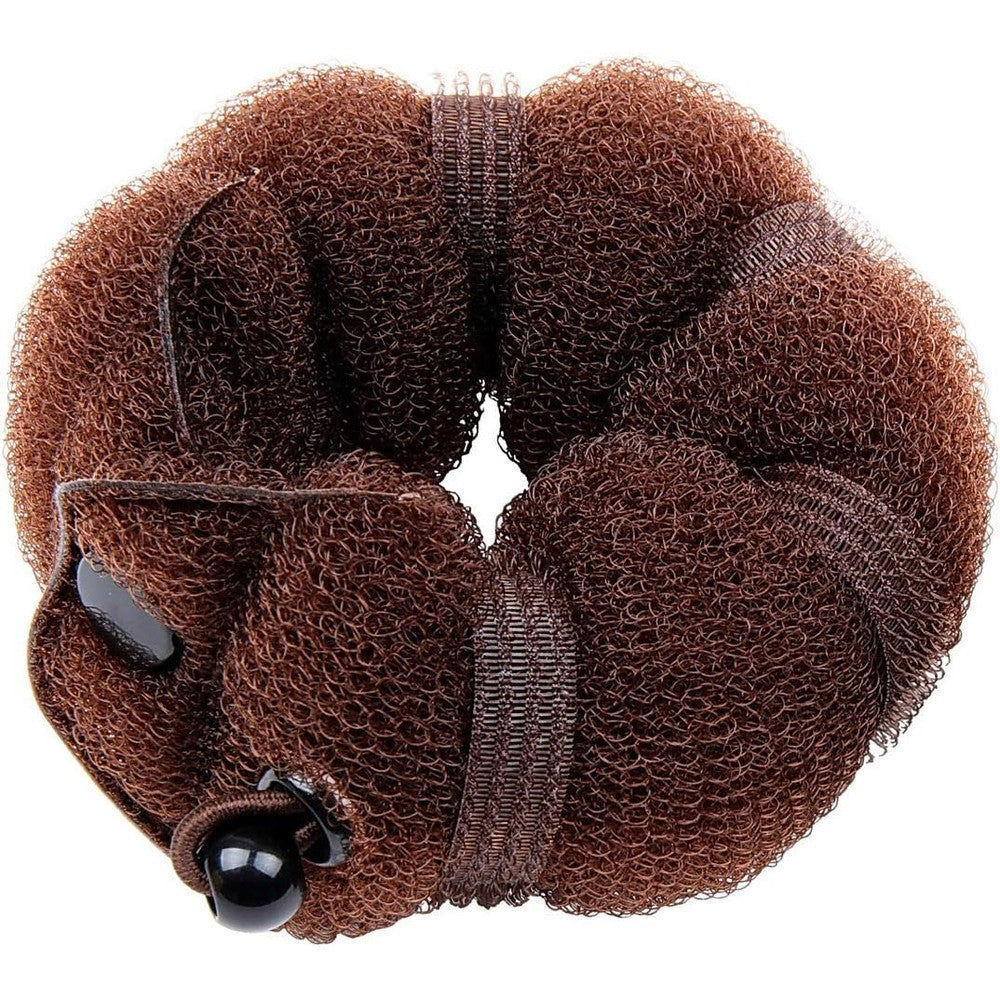 GoldRose magic hair styling bun maker front view showcasing the brown color set.