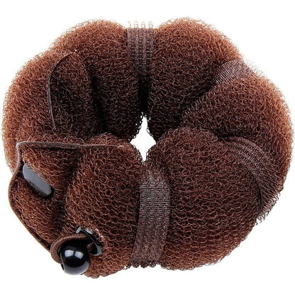 GoldRose magic hair styling bun maker front view showcasing the brown color set.