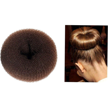 Clothobeauty extra large hair bun donut maker front view high density mesh shaper