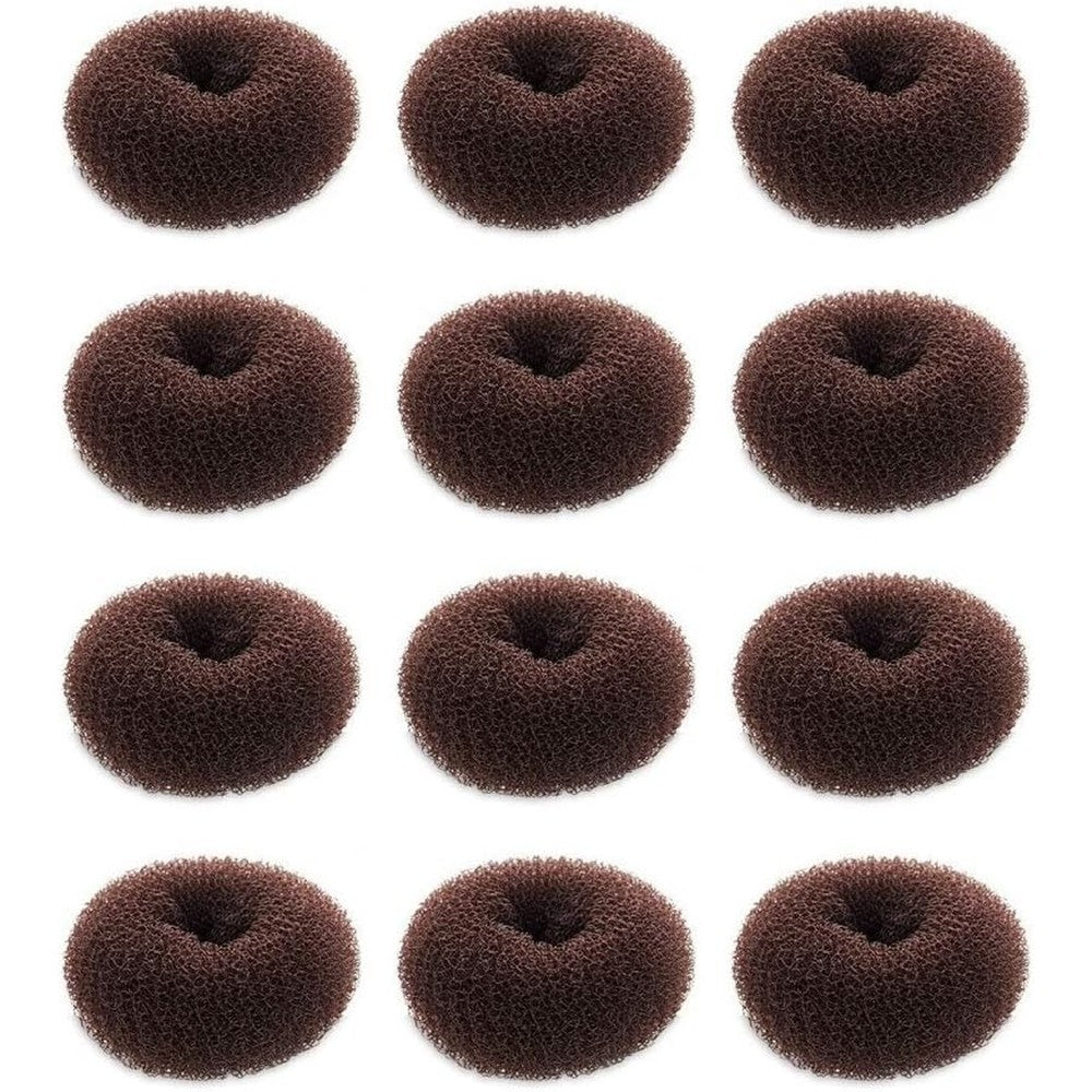 SQULIGT hair donut set dark brown small size crown shapers front view showcase