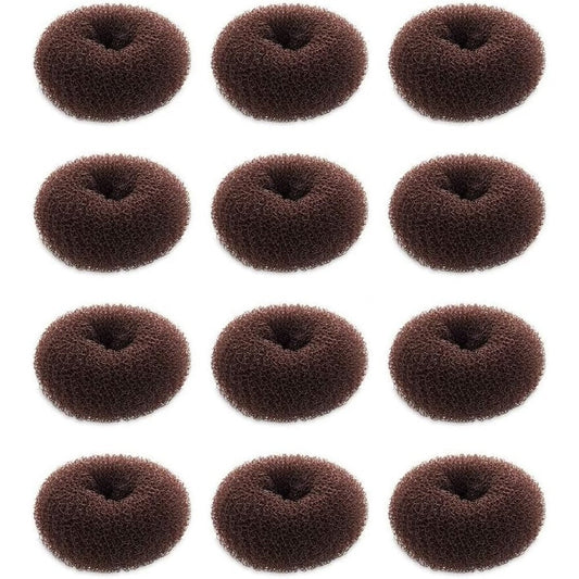 SQULIGT hair donut set dark brown small size crown shapers front view showcase