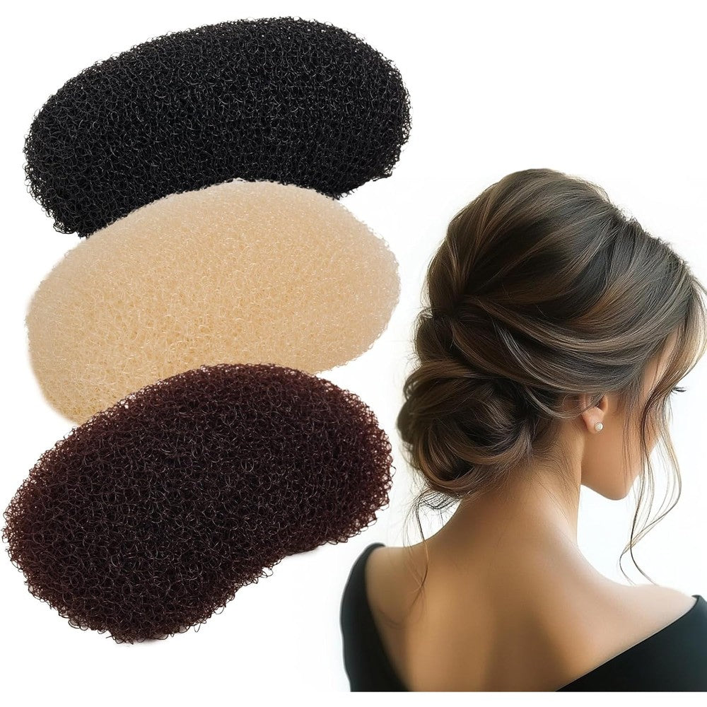 Vouchmind volumizing hair sponge inserts 3 count front view showing the oval styling cushions and built in clips.