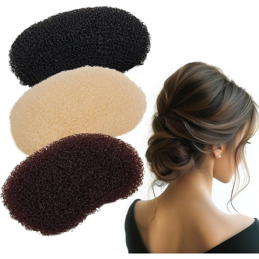 Vouchmind volumizing hair sponge inserts 3 count front view showing the oval styling cushions and built in clips.