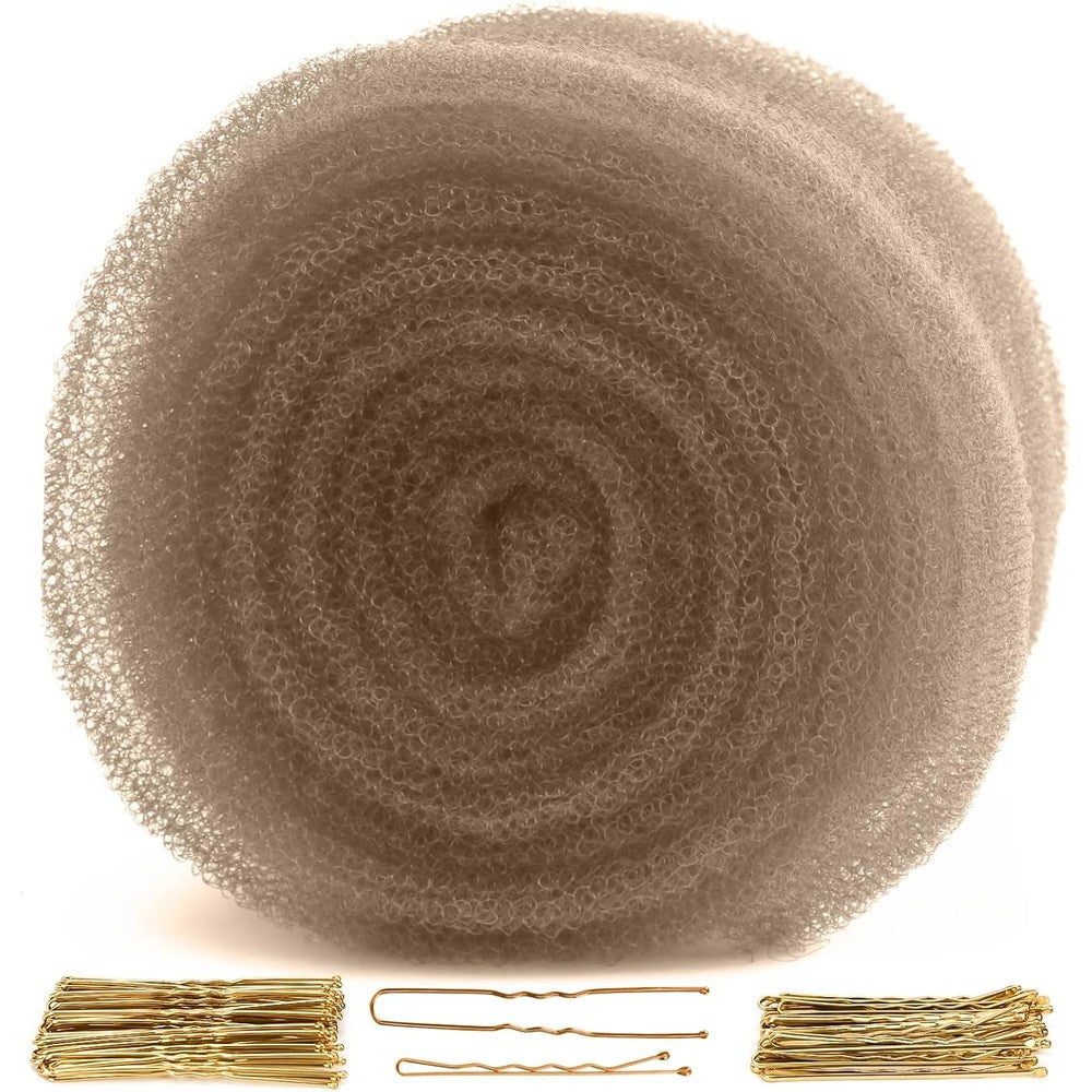 YGQQOY hair sponge for updos tan brown front view