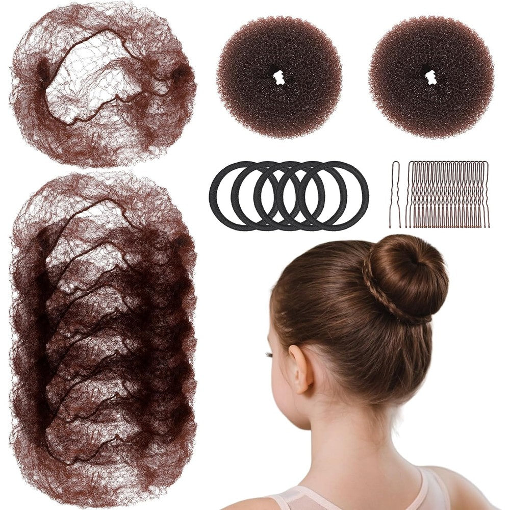 Teenitor kids hair bun maker kit with accessories front view