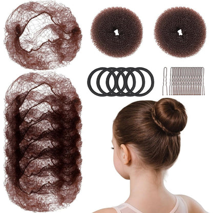 Teenitor kids hair bun maker kit with accessories front view