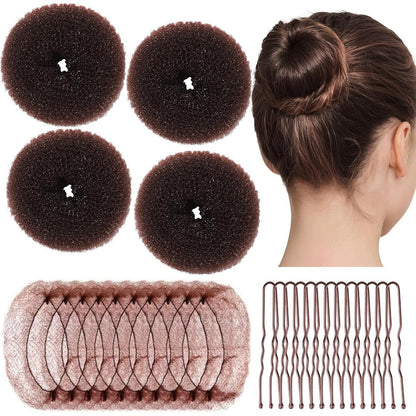 Teenitor kids hair bun maker kit dark brown front view