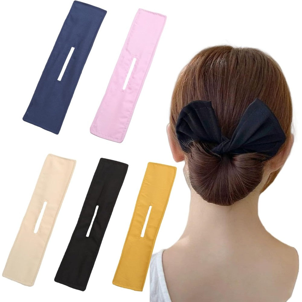Nuaiute 5 Piece Hair Bun Maker set in five colors front view
