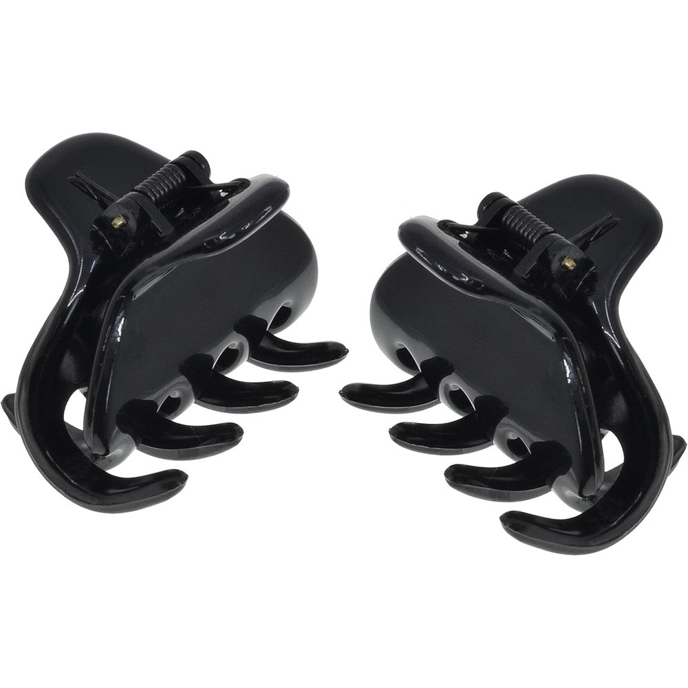 Camila Paris CP3642 French Hair Clip front view of small black claw clips set.