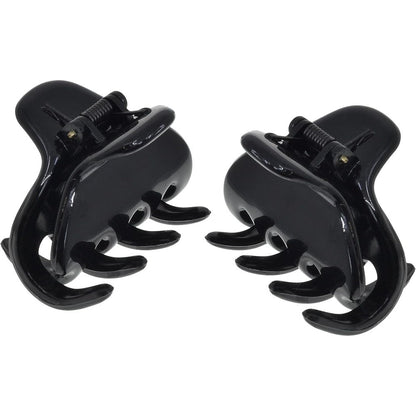 Camila Paris CP3642 French Hair Clip front view of small black claw clips set.