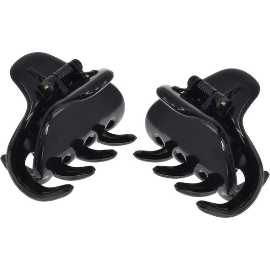 Camila Paris CP3642 French Hair Clip front view of small black claw clips set.