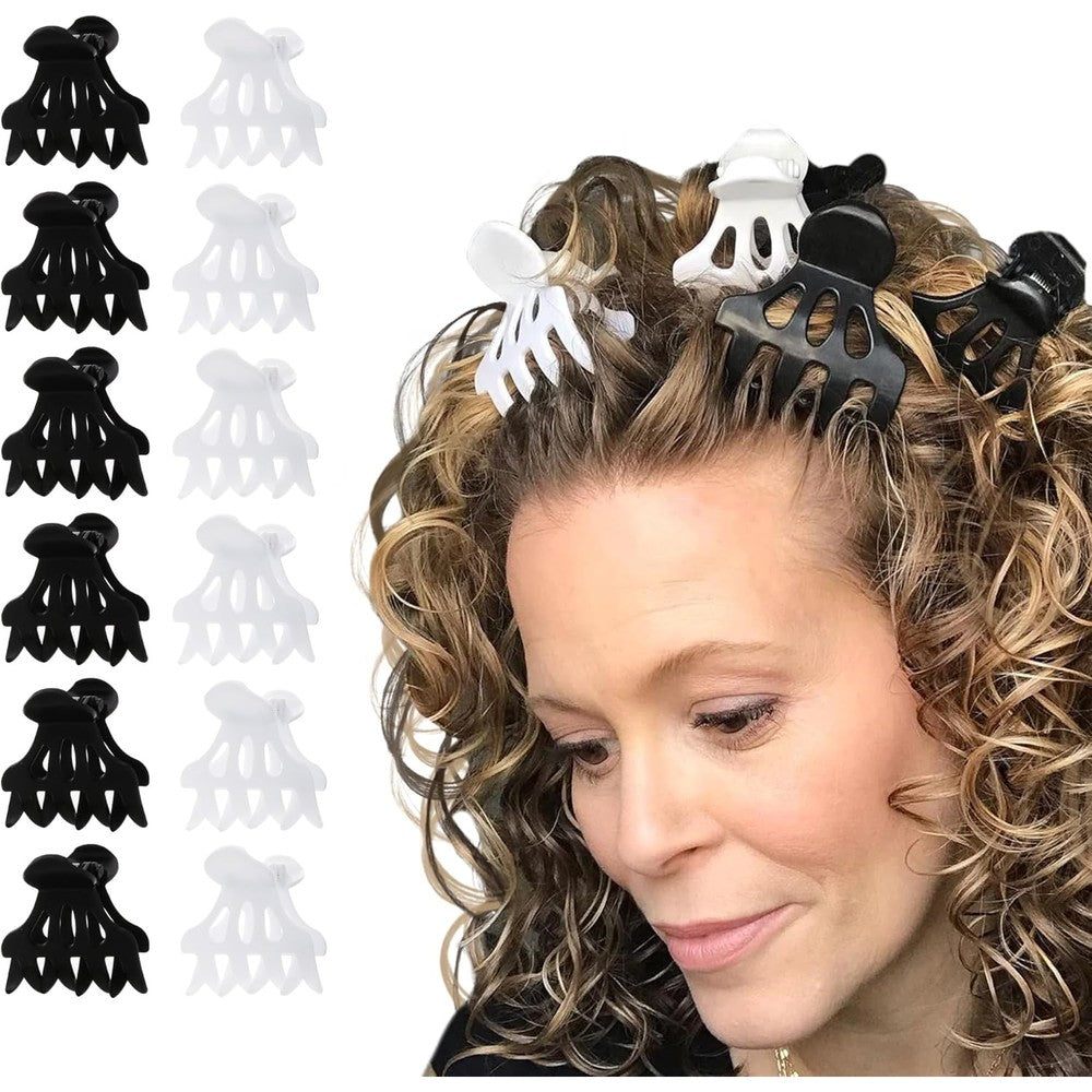 Curl Keeper Roller Jaw Clamps 12-pack front view for curly hair styling