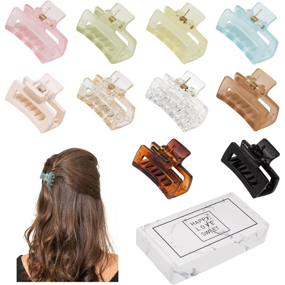 Cobinaan small tiny claw hair clips front view in gift box