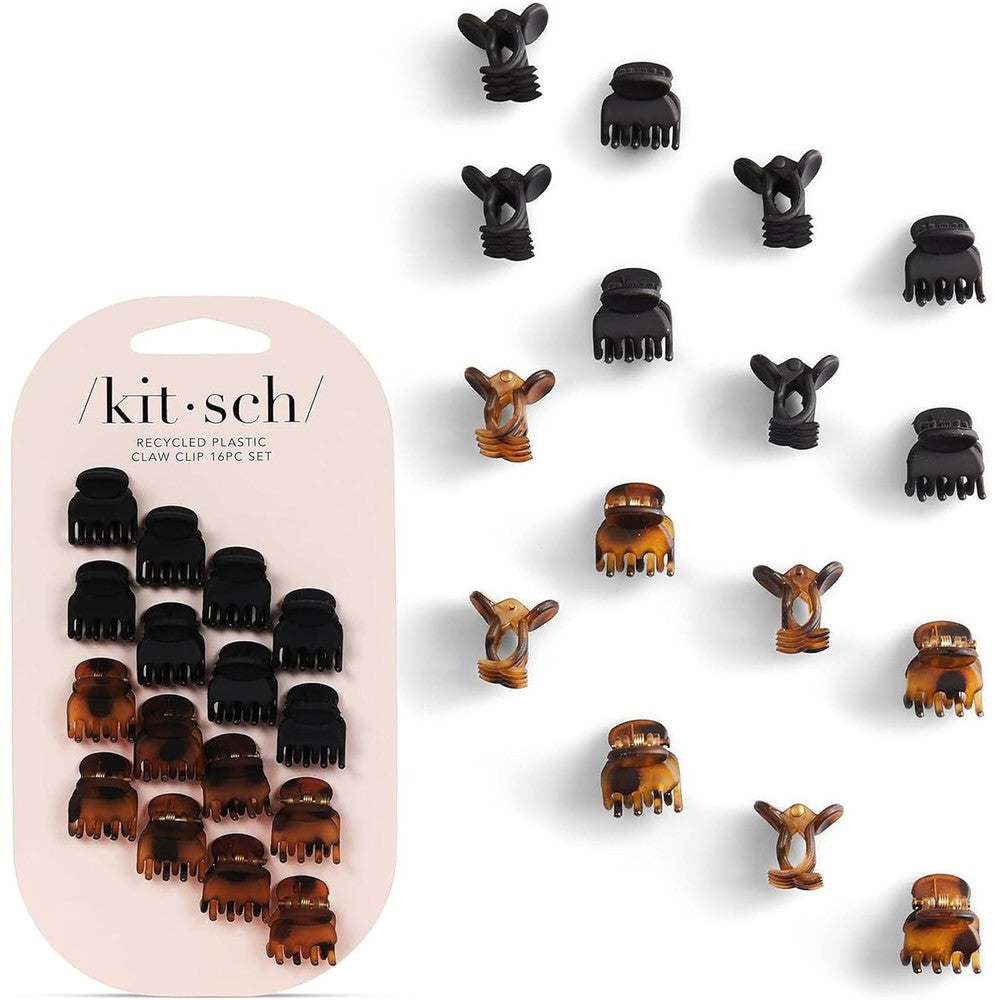 Kitsch mini claw clips 16 piece set front view