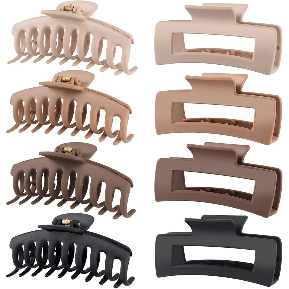 LuSeren 4.3 inch large matte hair claw clip front view