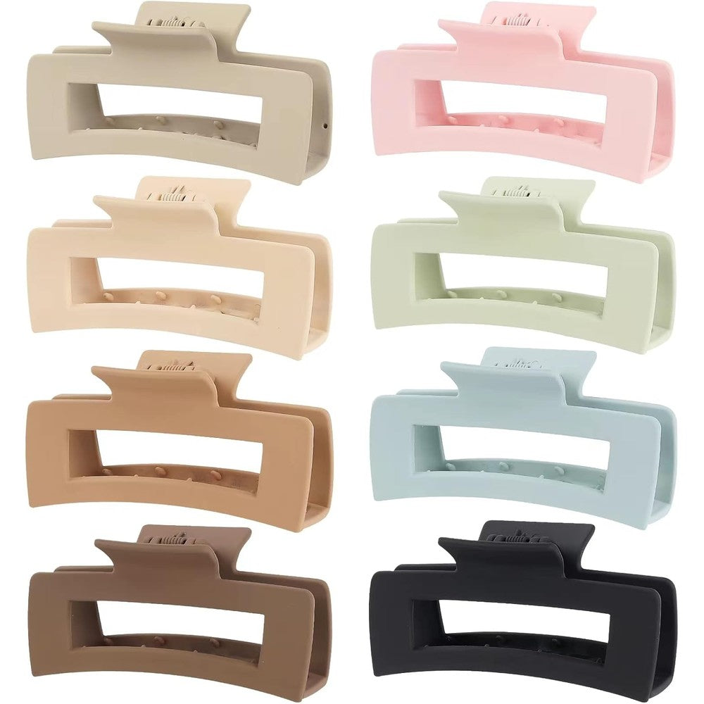 Mandydov 8 Pcs Large Hair Claw Clips front view for thick hair